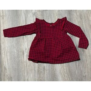 The children's place‎ girls long sleeve ruffle top 18 to 24 months